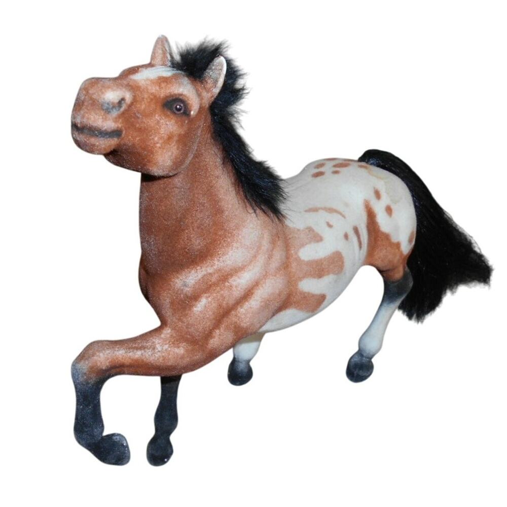 Totsy Flocked Appaloosa Stallion Horse Nature's Way Family Horse Series Vintage